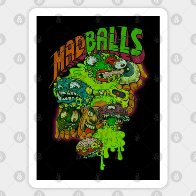 MADBALLS!! -80s Toy Vibes- (Distressed Design) Magnet by The Dark Vestiary